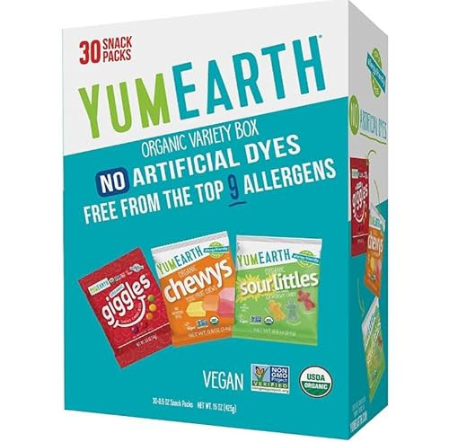 YumEarth Organic Variety Candy Box, 30 Snack Packs. | Amazon (US)