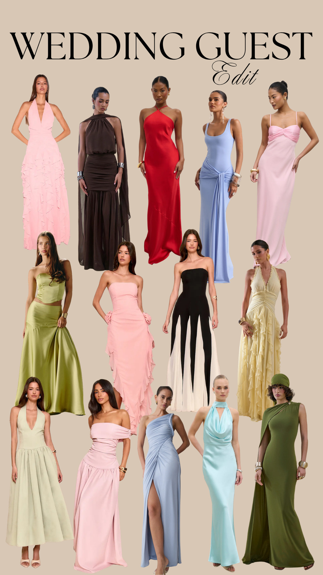 Wedding Guest Edit
Occassion wear, Event Dressing, Maxi Dress, Spring Colours, Pastel Pink, Pastel Yellow  

 #LTKspring #LTKwedding #LTKdresses