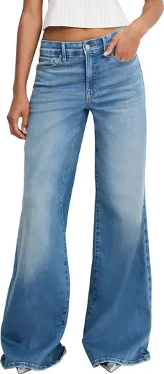 Good American Soft-Tech Good Waist Palazzo Jeans | Nordstrom | Nordstrom