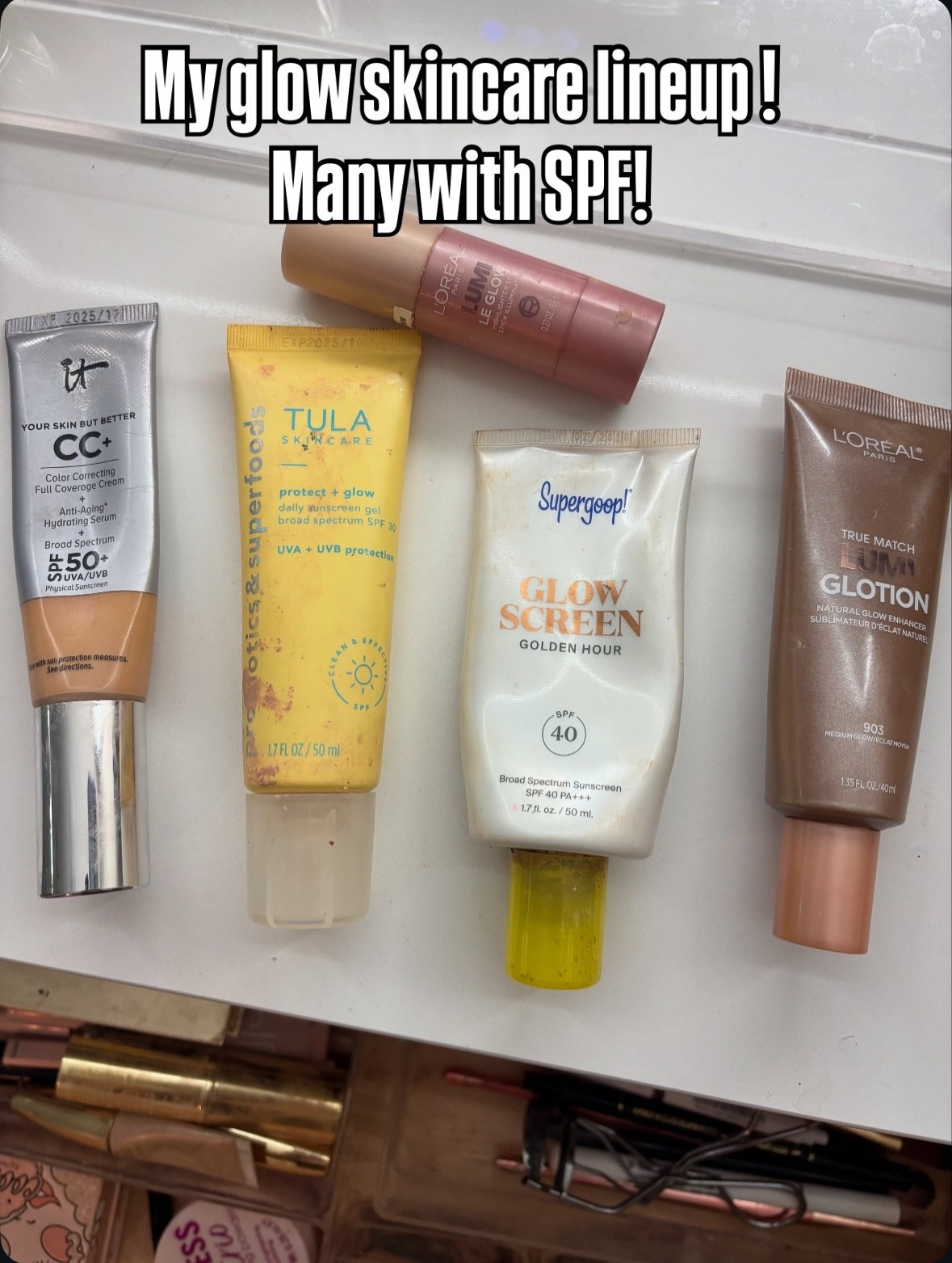 My summer glowy skincare lineup

I will use a combination of these beauty products on the day i don’t want a full face makeup but want  to look sun-kissed with light coverage and a natural sun glow


#LTKFindsUnder50 #LTKStyleTip #LTKBeauty