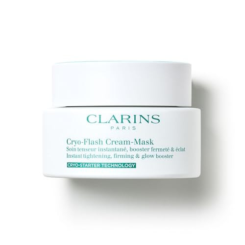 CLARINS Cryo-Flash Face Mask | Visible Lift Effect in 10 Minutes* | Visibly Minimizes Pores | Boosts Radiance | Pro Like Results | All Skin Types | 2.5 Fluid Ounces | Amazon (US)