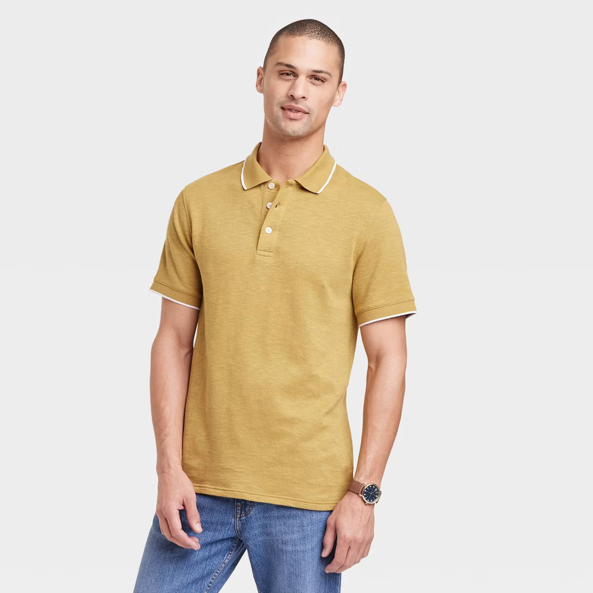 Men's Standard Fit Short Sleeve Polo Shirt - Goodfellow & Co™ | Target