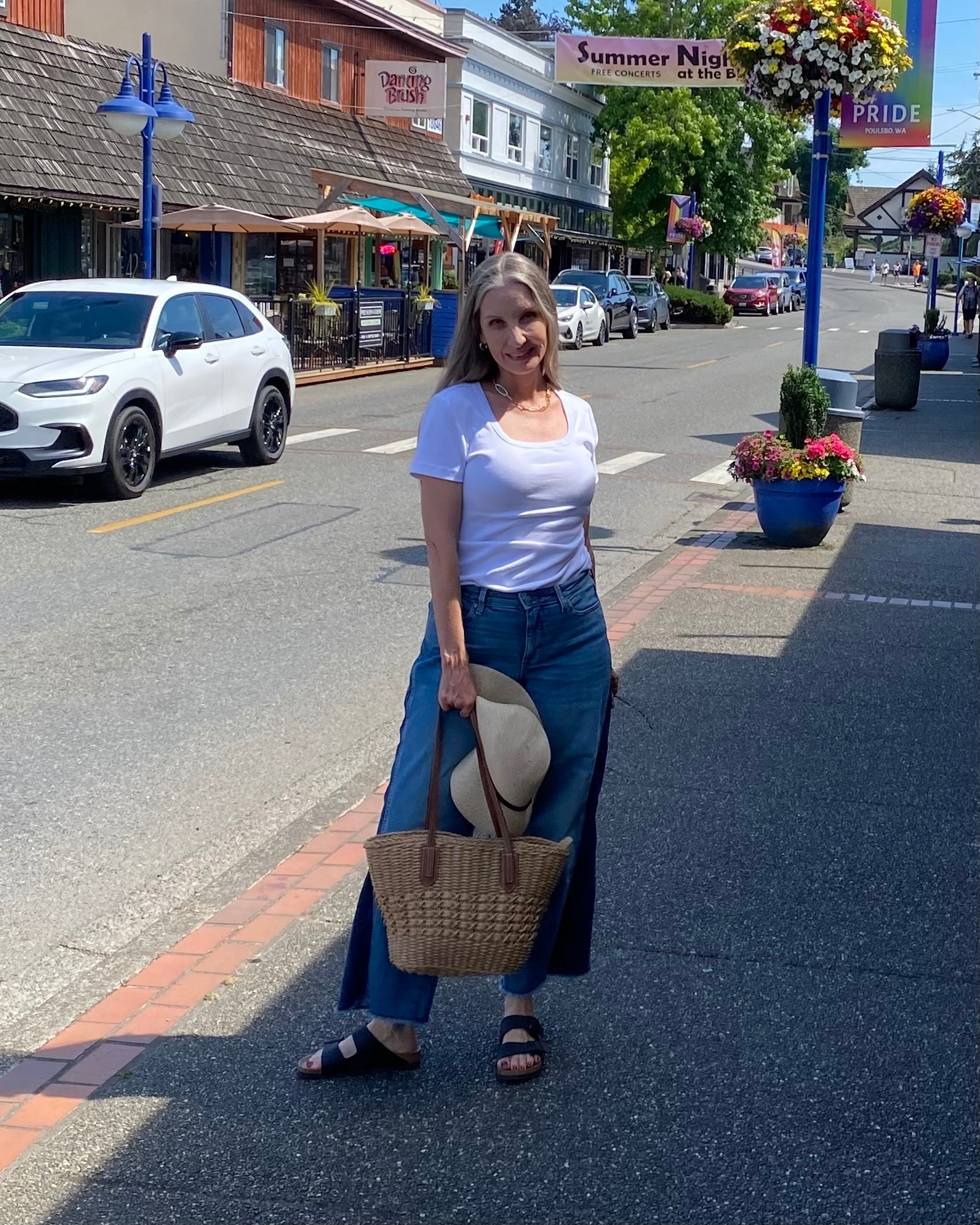 Casual summer ootd. Size down 1 size in the jeans.

#LTKSeasonal #LTKOver40 #LTKMidsize