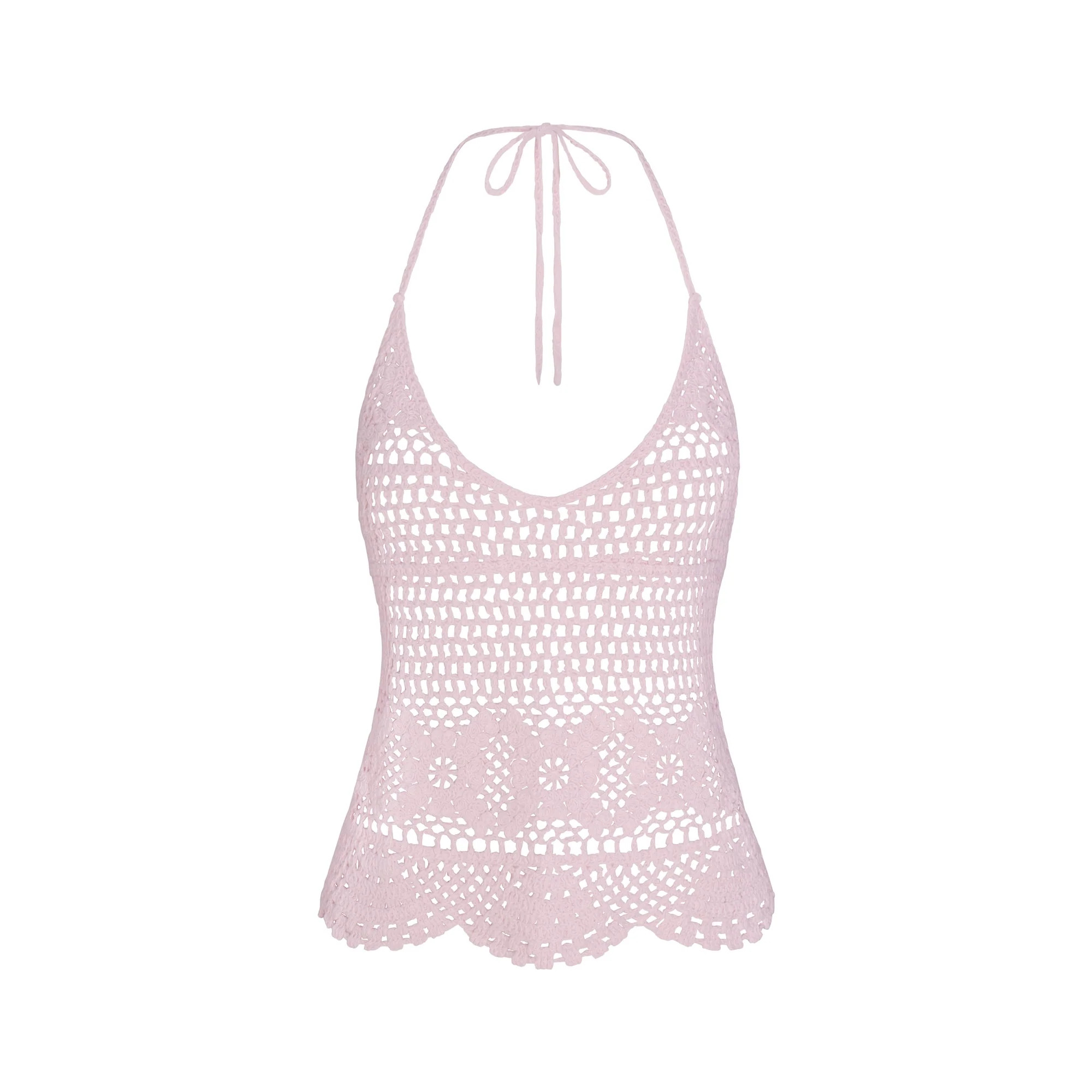 CROCHET HALTER CAMI TOP | SKIMS (US)