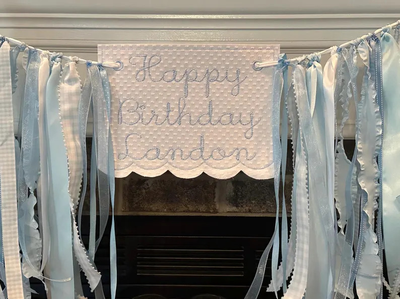 Personalized Boys 1st Birthday Banner, Hat, and Cake Topper, Boy First Birthday - Etsy | Etsy (Global)