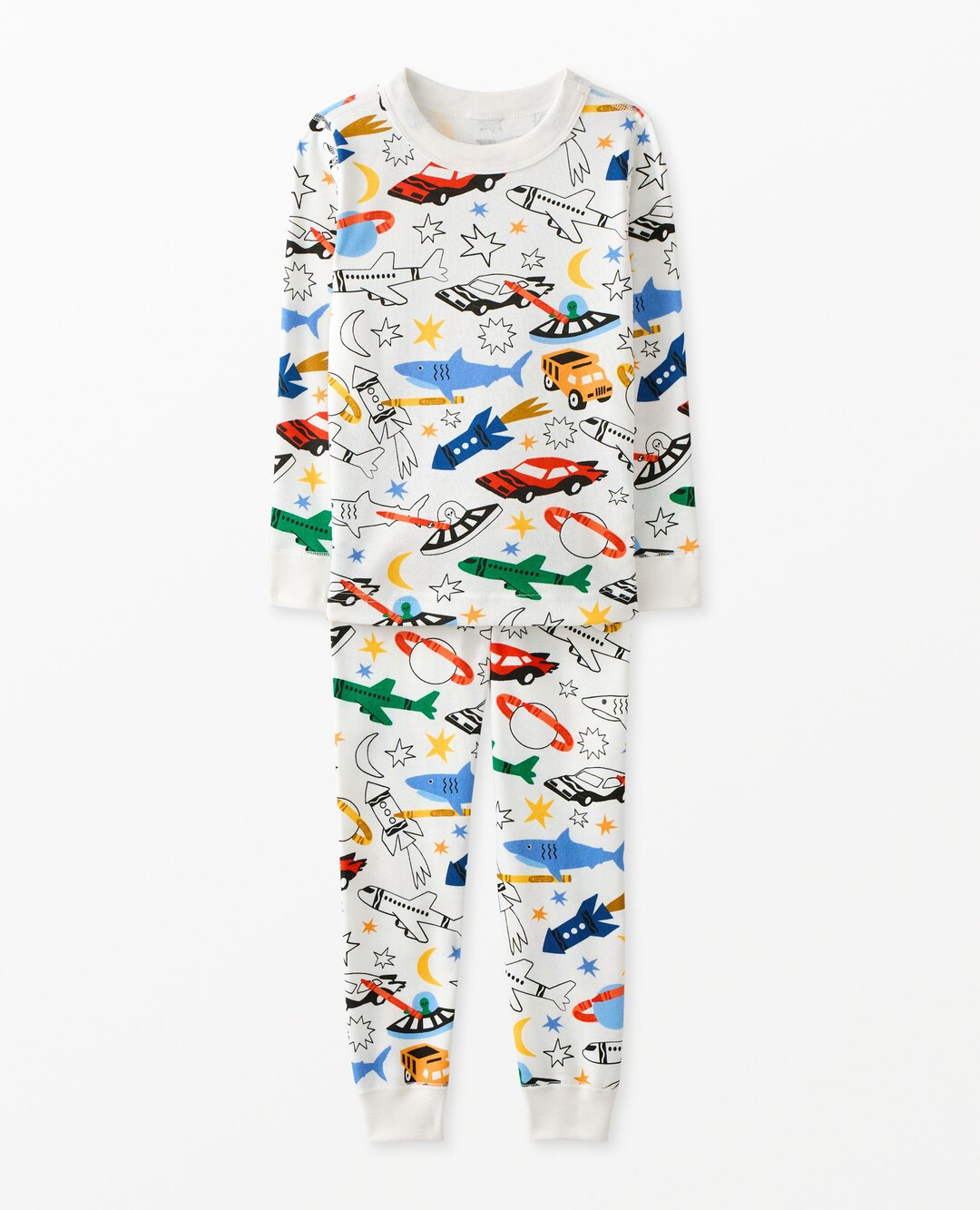 Crayola® Color Your Dreams Long John Pajama Set | Hanna Andersson