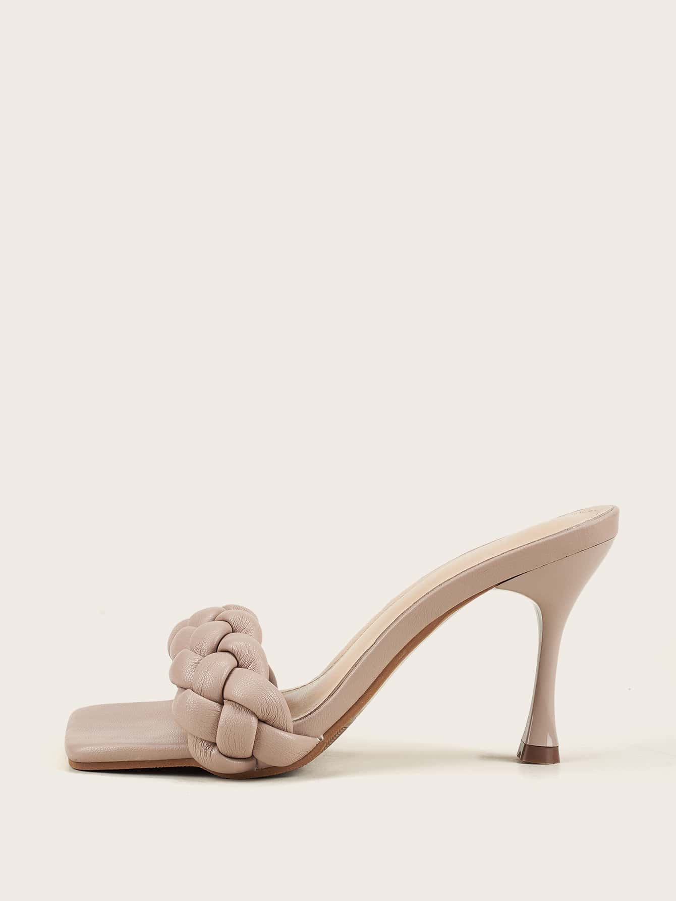 Braided Stiletto Heeled Mules | SHEIN