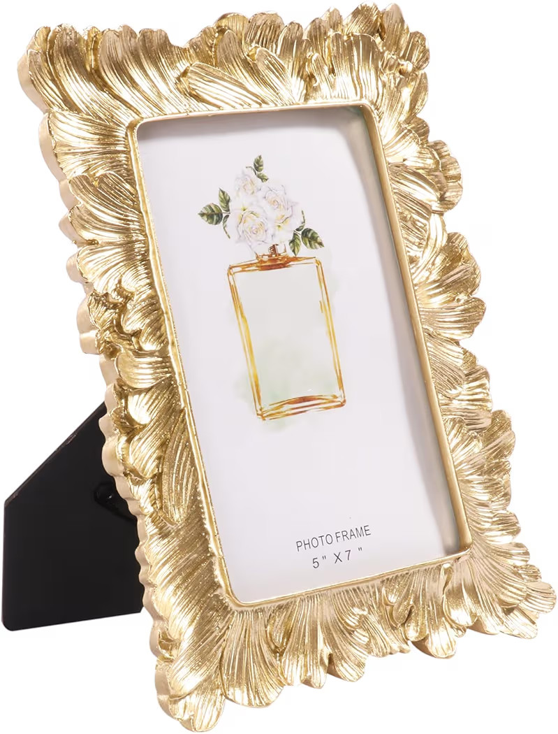 Picture Photo Frames 5x7, Gold Frame Fits 5 by 7 Inch Picture,Vintage Picture Frame for Tabletop ... | Amazon (US)