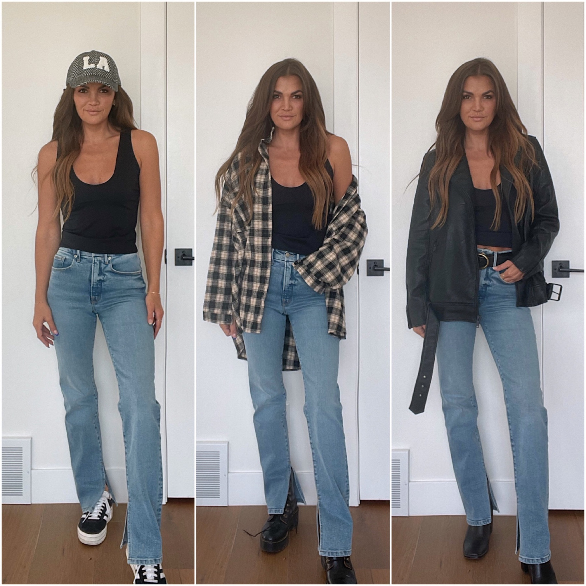 Fall Looks with Good American:
Scuba Scoop Neck Tank
Good Boy Straight Leg Jeans