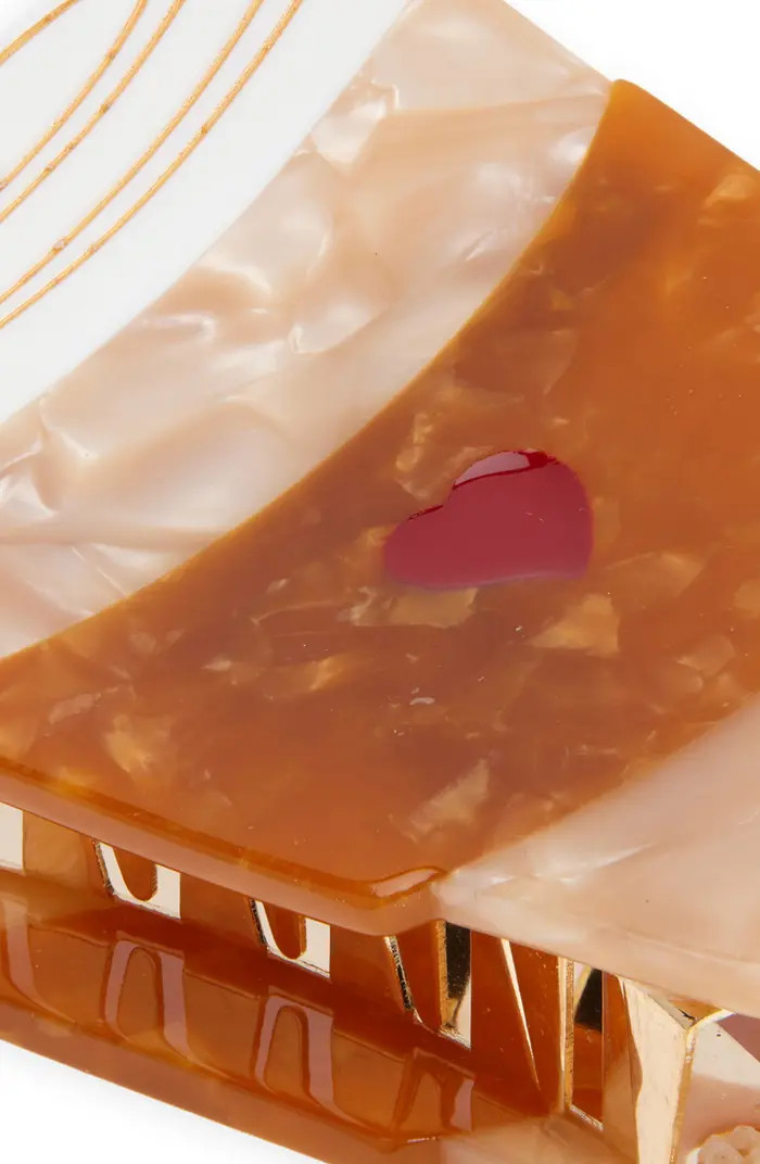 Solar Eclipse Hand-Painted Heart Coffee Cup Claw Clip | Nordstrom | Nordstrom