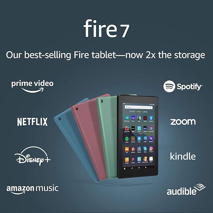 Certified Refurbished Fire 7 Tablet, 7" display, 16 GB (2019 release) - Black | Amazon (US)