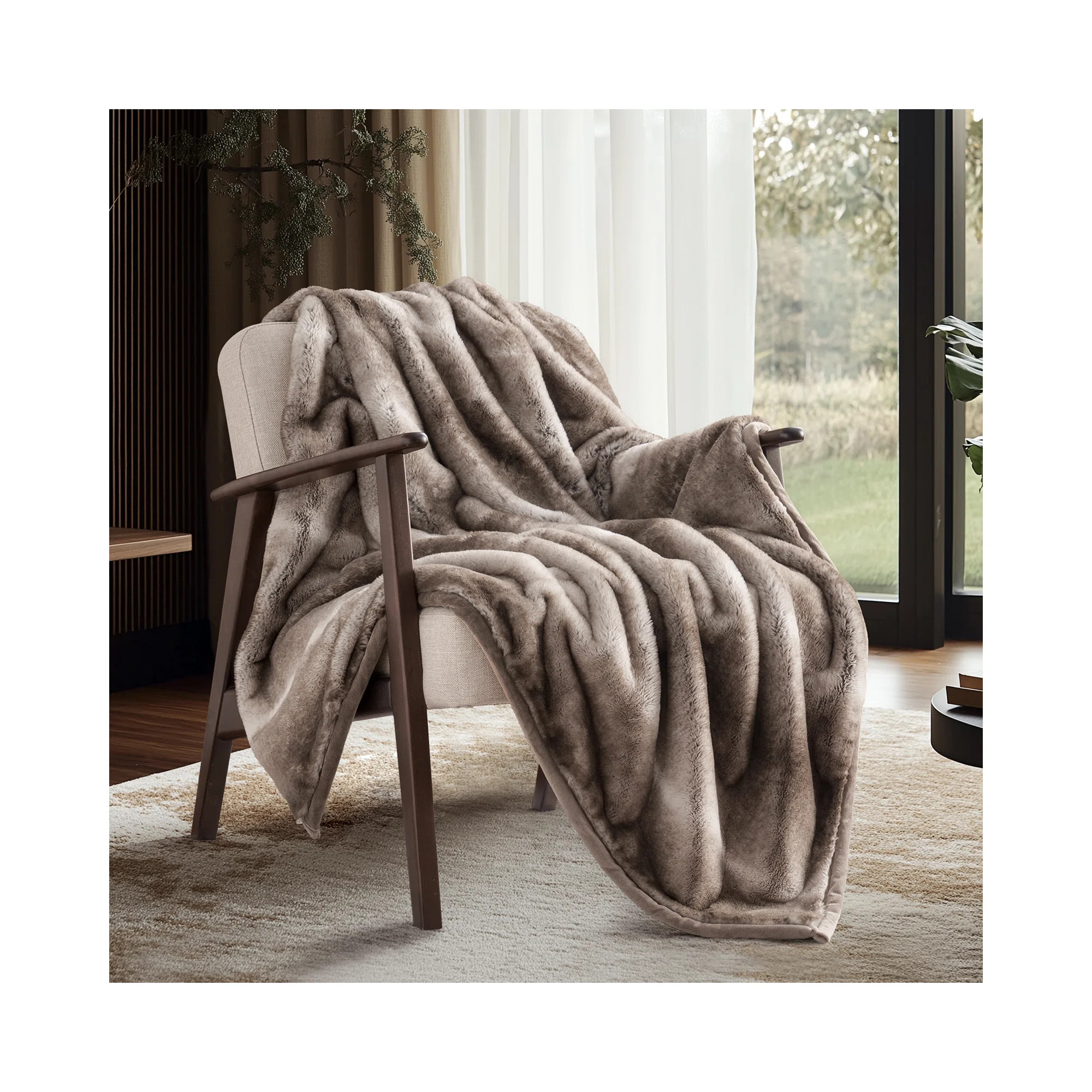 Luxury Mink Faux Fur Throw Blanket | Joss & Main