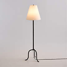 Cardiff Black Floor Lamp with White Shade 58.25" | Crate & Barrel | Crate & Barrel
