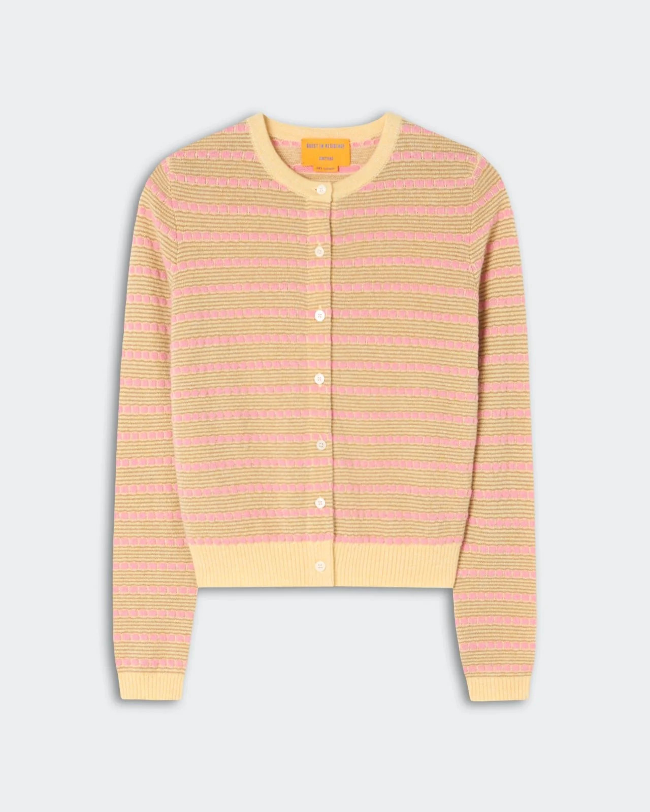 Pebble Stripe Jane Cardigan - Butter Combo | Guest In Residence