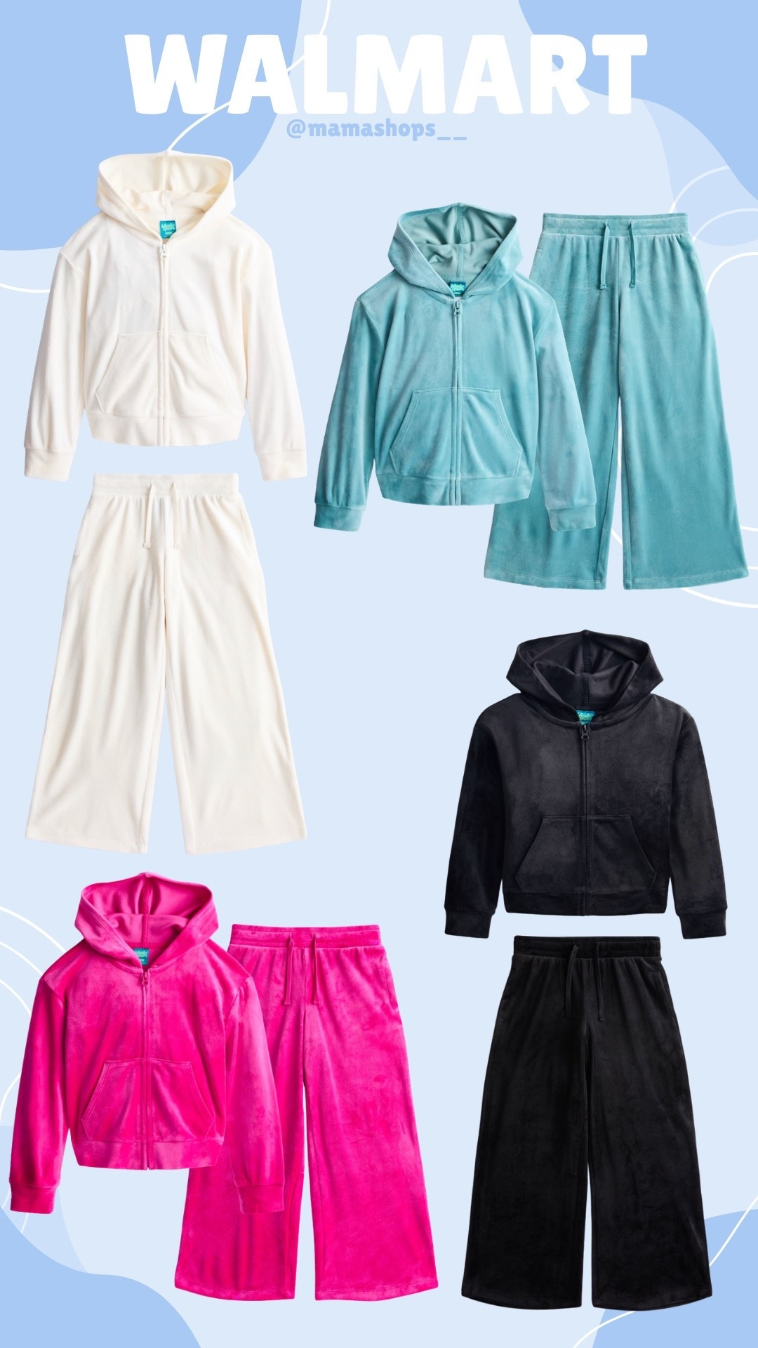 Supper adorable finds @Walmart ,look at these cute Wonder Nation girls velour jacket and matching pants! 👧🏻💕

Go check them out in the links added here🔗🛍️