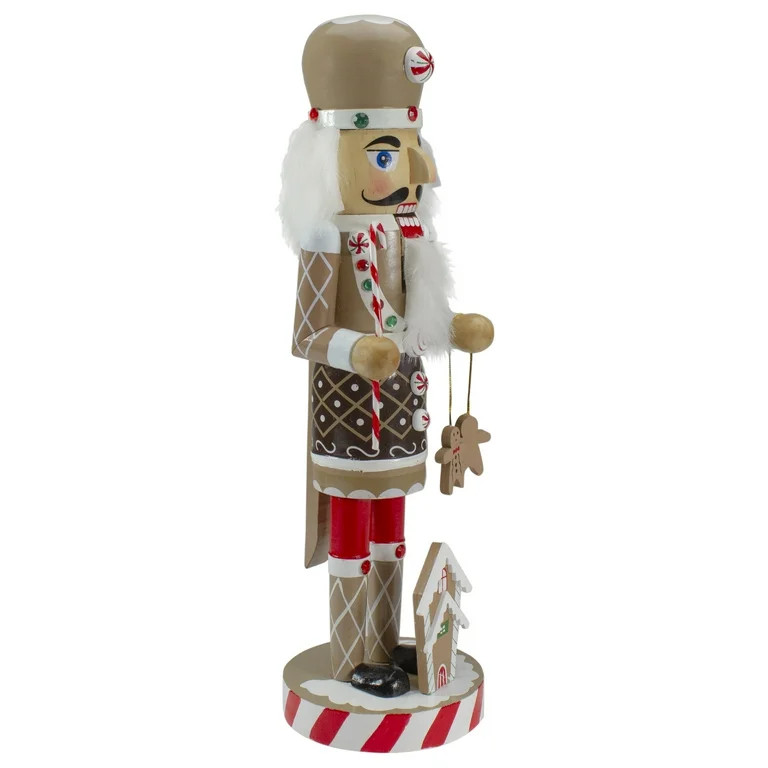 Northlight 14" Beige and Red Wooden Christmas Nutcracker Gingerbread Chef | Walmart (US)