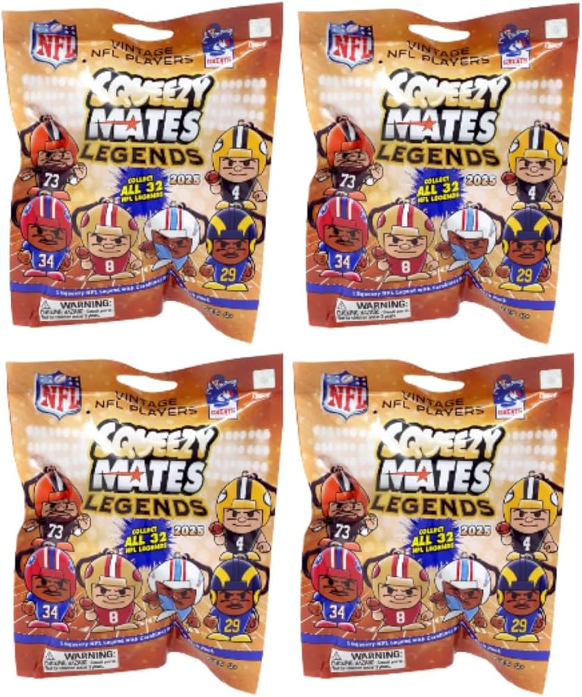 Teenymates Party Animal Squeezymates Series 2 Legends 2025 NFL Figures Blind Bags Gift Set Party ... | Amazon (US)