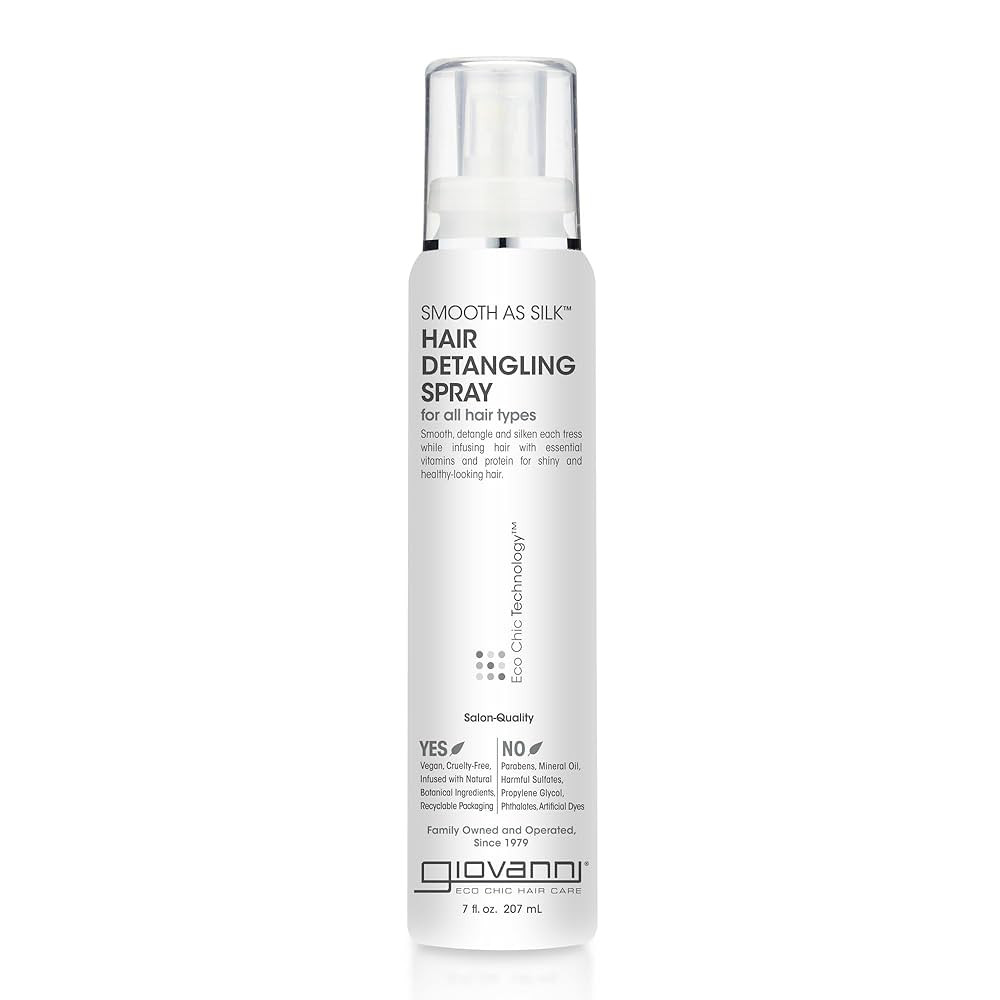 GIOVANNI Smooth As Silk Hair Detangling Spray - Detangles and Silkens Tresses, Made with Essentia... | Amazon (US)