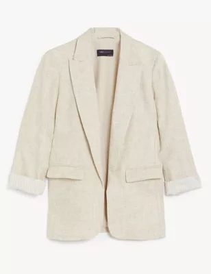 Linen Blend Relaxed Blazer | M&S Collection | M&S | Marks & Spencer (UK)