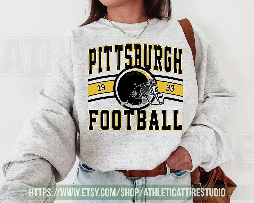 Pittsburgh Football Vintage Sweatshirt T-shirt,vintage Unisex Pittsburgh Crewneck,gift for Footba... | Etsy (US)