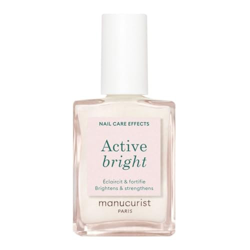 Manucurist Active Bright All in One Nail Perfector: Brightening Treatment Polish & Care - No Lamp - Vegan & Made in France - White Nail Polish - Nail Whitener & Brightener - Nail Strengthener | Amazon (US)