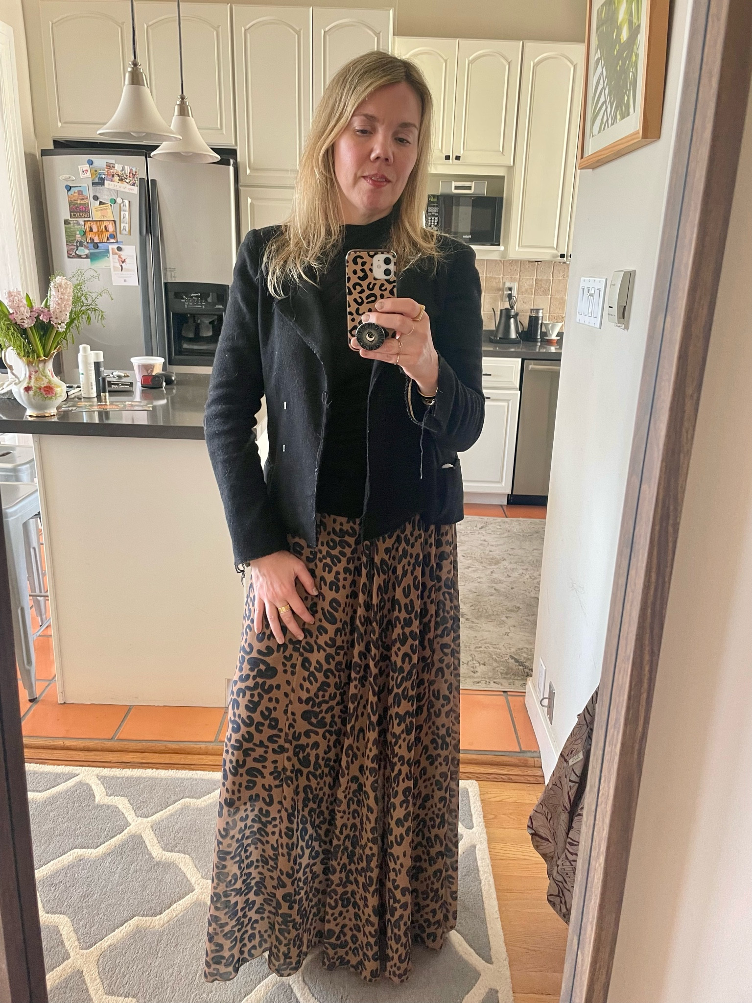 A leopard print skirt is always a good idea #leopardprint #over40style #collarlessjacket

#LTKstyletip #LTKworkwear #LTKunder100