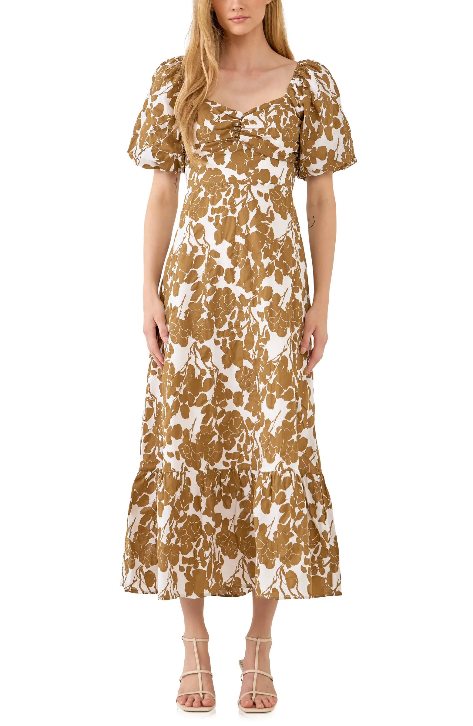 Floral Print Cotton Maxi Dress | Nordstrom