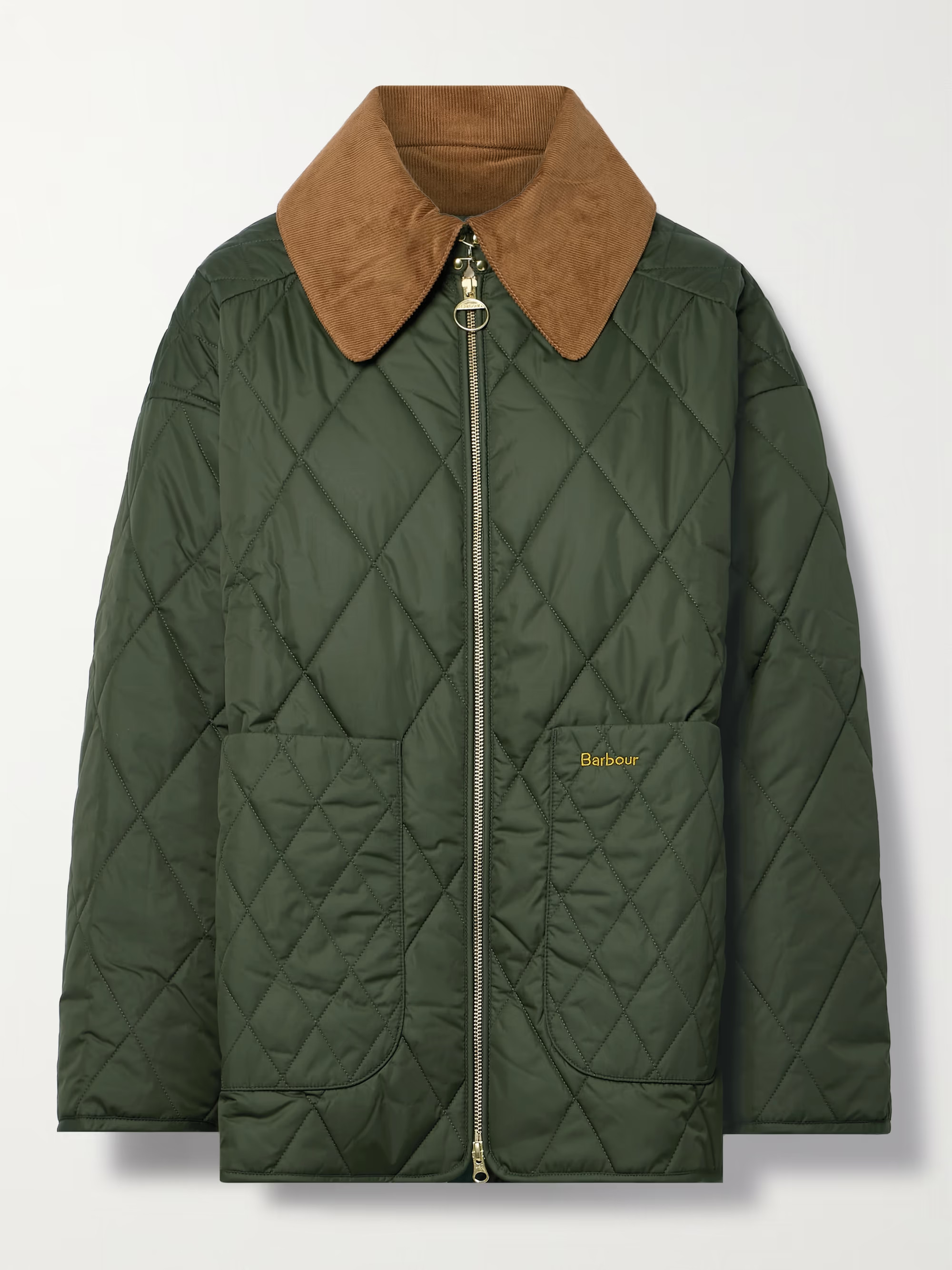 Woodhall cotton corduroy-trimmed quilted padded recycled shell jacket | NET-A-PORTER (UK & EU)