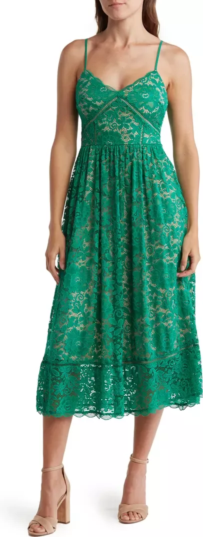 Crochet Stretch Lace Midi Dress curated on LTK