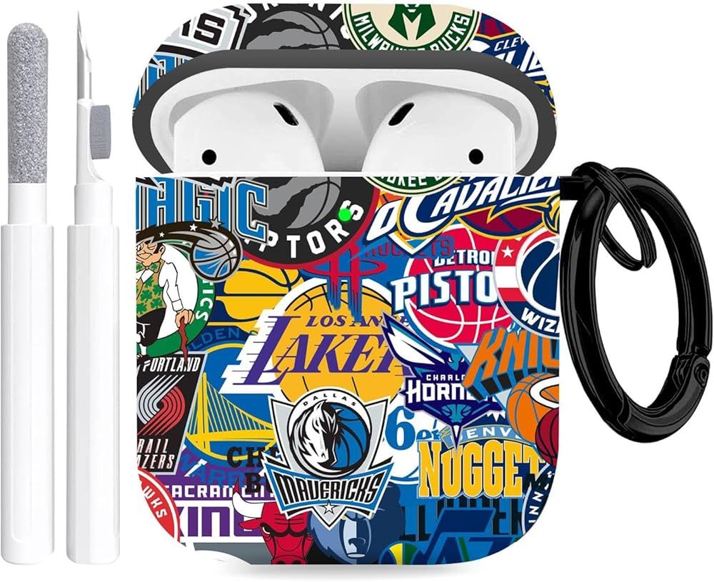 for Airpods 2nd Generation Case Sports Basketball Football, Protective TPU Soft Cases Cover Rugge... | Amazon (US)