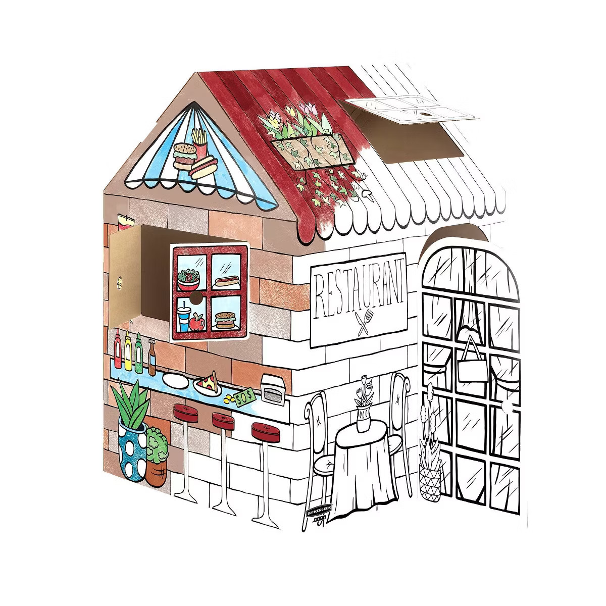 Bankers Box at Play Treats N' Eats Cardboard Playhouse - Fellowes | Target