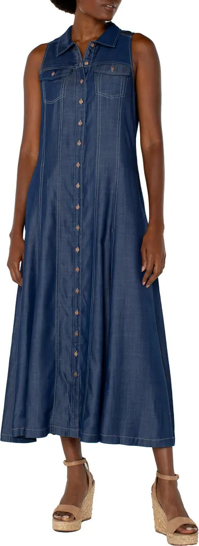 Liverpool Los Angeles Sleeveless Denim Dress | Nordstrom | Nordstrom