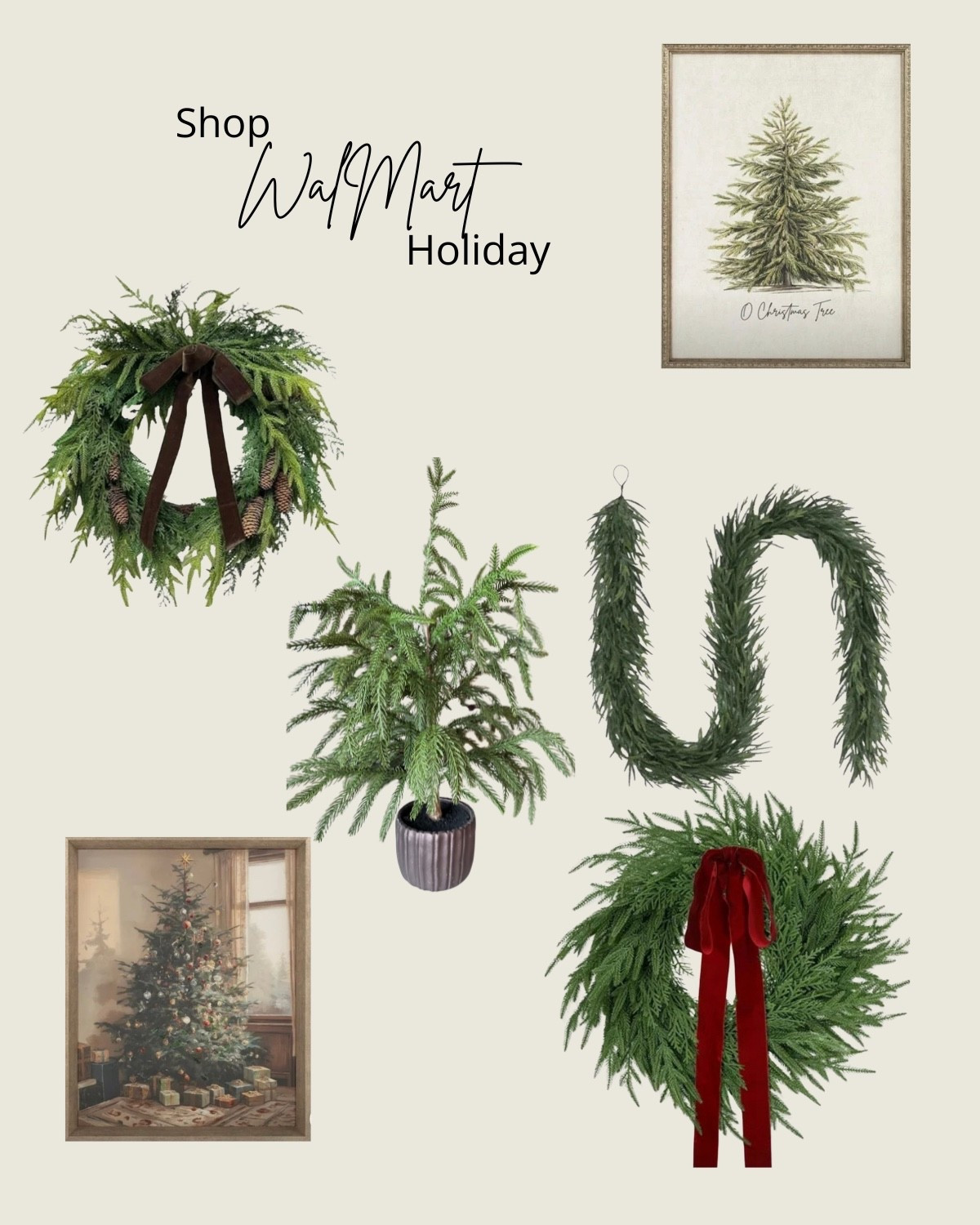 Some of my favorite holiday decor from WalMart, including these viral real touch greens!

#LTKHome #LTKHoliday #LTKSeasonal