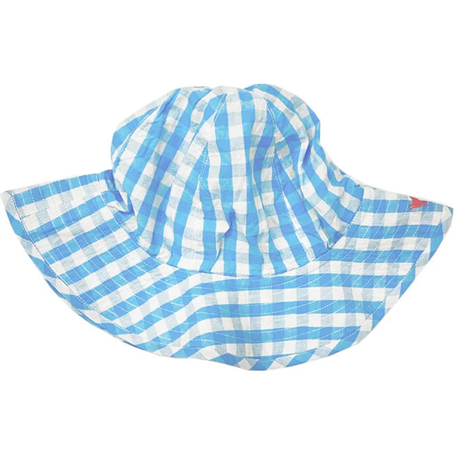 Baby Sun Hat, Sky Blue Gingham | Maisonette