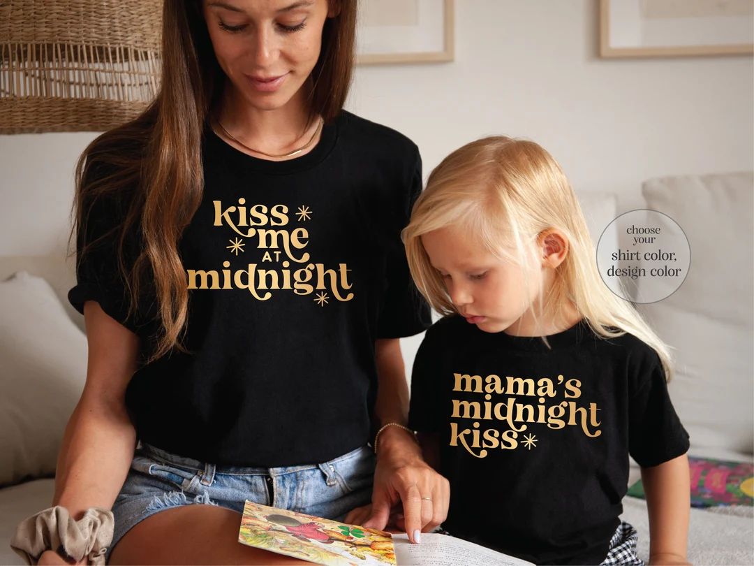Kiss Me at Midnight Shirt Mama's Midnight Kiss Shirt Mom - Etsy | Etsy (US)