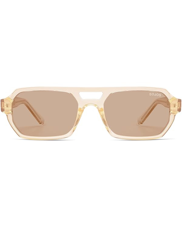 SOJOS Trendy TR90 Polarized Aviator Sunglasses for Women Men,Retro Rectangle Shades Sun Glasses S... | Amazon (US)