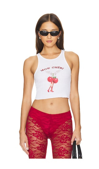 White Cherry Picker Beegee Tank in White | Revolve Clothing (Global)