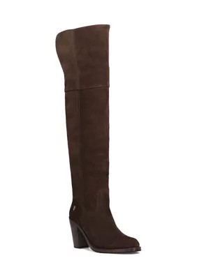 Frye Women's Corinne Over The Knee Boots, Dark Brown, 8M | Belk