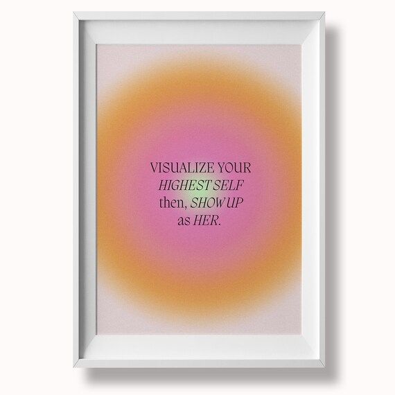 Visualize Your Highest Self Digital Poster  Graphic Art | Etsy | Etsy (US)