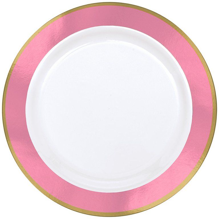 HollyDel Holidays, Themes, Occasions Holiday Parties Easter Tableware; Gold & Pink Border Premium... | Walmart (US)
