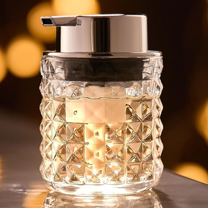 Foaming Hand Soap Dispenser, Glass Foam Soap Dispenser or Lotion Dispenser for Kitchen & Bathroom... | Amazon (US)