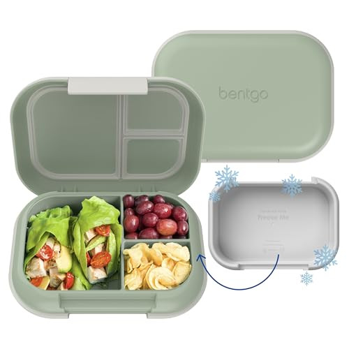 Bentgo Chill Max Leak-Proof XL Lunch Box - Included Ice Pack Keeps Food Cold; 5-Cup Capacity for Adults & Ages 8+, 3 or 4 Compartment Bento Box, BPA-Free, Dishwasher Safe (Clay Green & Gray) | Amazon (US)