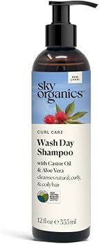 Sky Organics Curl Care Bio-Based Wash Day Shampoo for Hair USDA Certified Bio-Based to Cleanse, H... | Amazon (US)