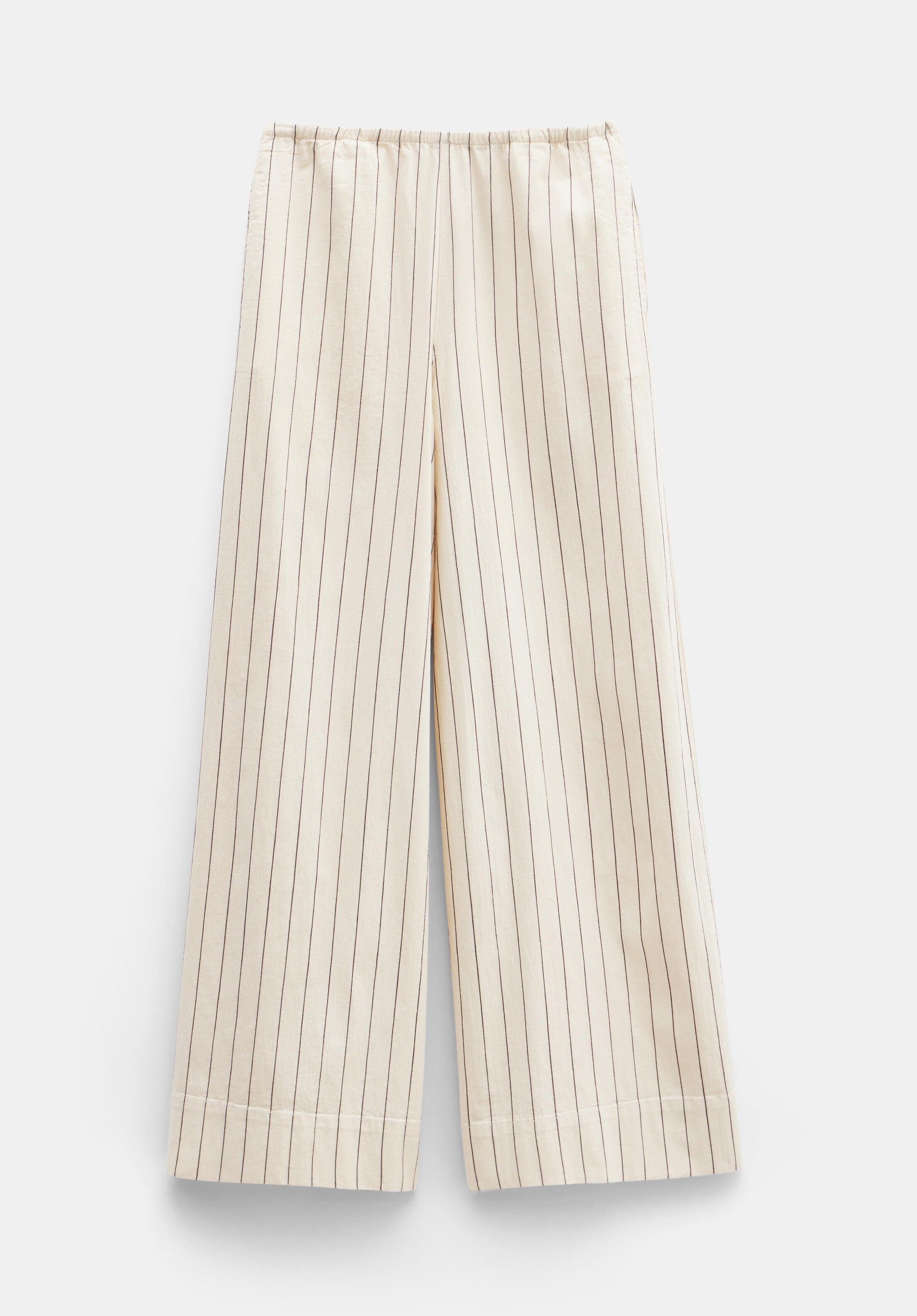 Elissia Striped Cotton Wide Leg Trousers | Hush UK