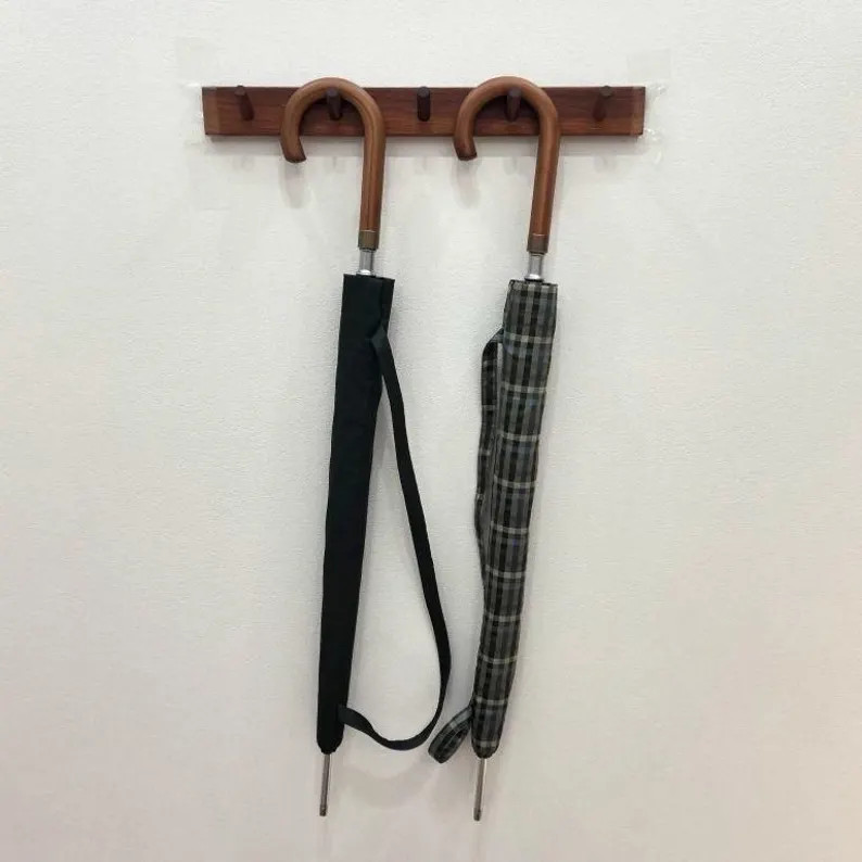 Vintage British-style Long Umbrella With Wooden Handle, Forest Green Plaid Gentleman Umbrella, Wi... | Etsy (US)