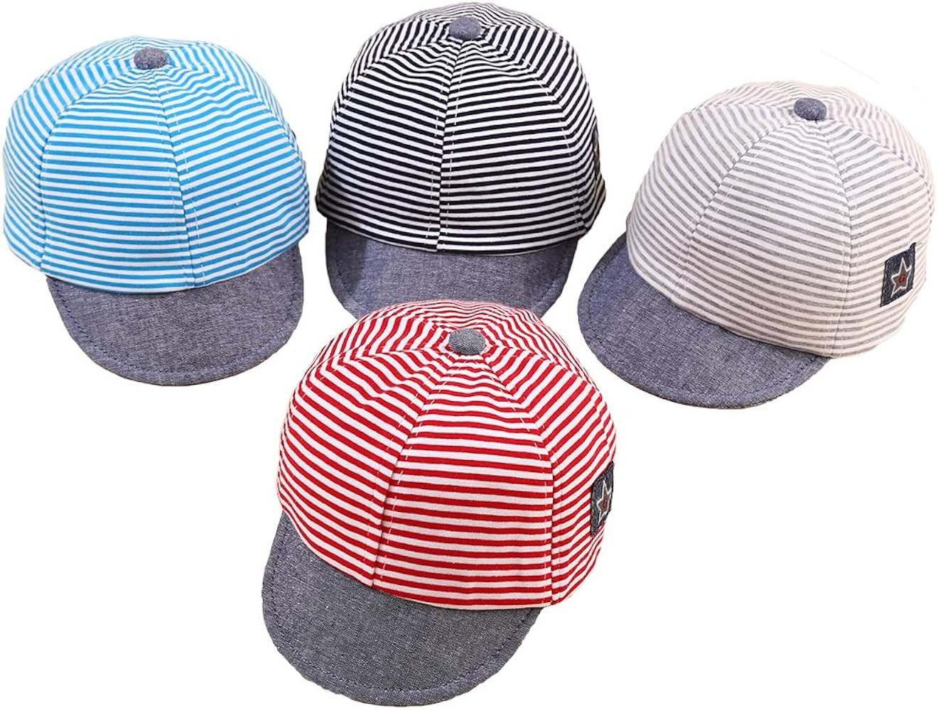 Baby Boy Baseball Cap Striped Sunhat Letter Sun Protection Hat,Sun Hat for Baby Boy and Baby Girl | Amazon (US)