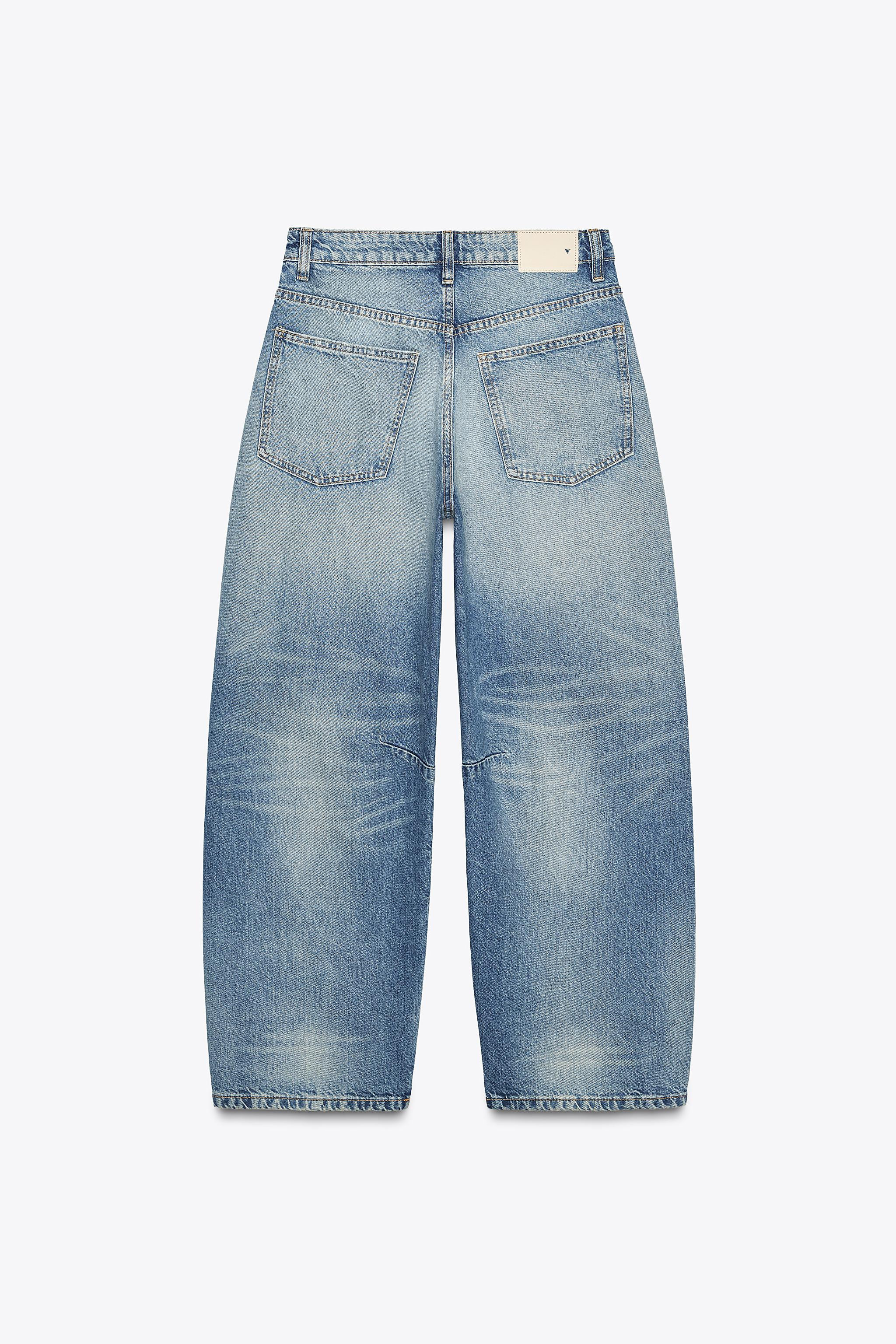 TRF BAGGY BALLOON MID-WAIST JEANS | Zara UK