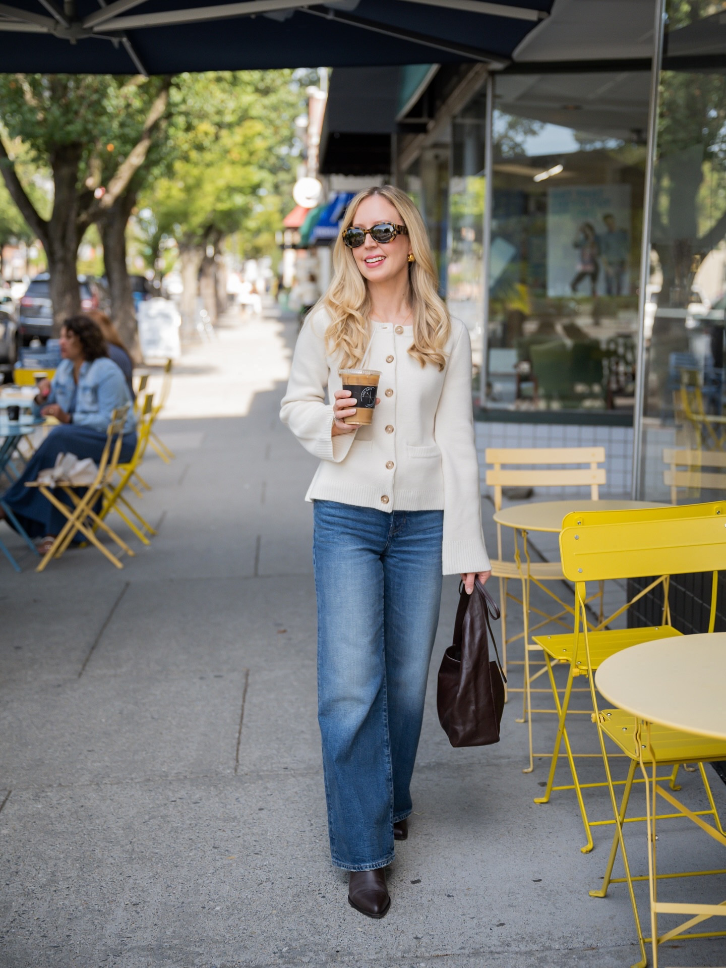 Sweater weather in the morning, iced coffee weather by noon ☕️🍂. 
I loved this cardigan so much in brown last year that I picked up the ivory too. It’s the kind of timeless piece that works with everything, especially wide-leg jeans.

🍂Outfit linked in stories and on my @shopmy page (link in bio). 

#widelegjeans #petitestyle #falloutfitinspo #effortless

#LTKOver40 #LTKPetite #LTKStyleTip