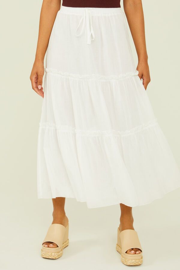 Anna Tiered Midi Skirt | Altar'd State