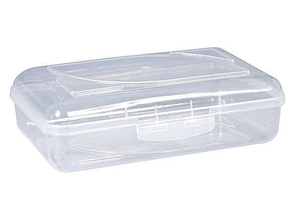 Cra-Z-Art Plastic School Box, 2-3/16”H x 5-3/16”W x 8”D, Clear | Office Depot and OfficeMax 